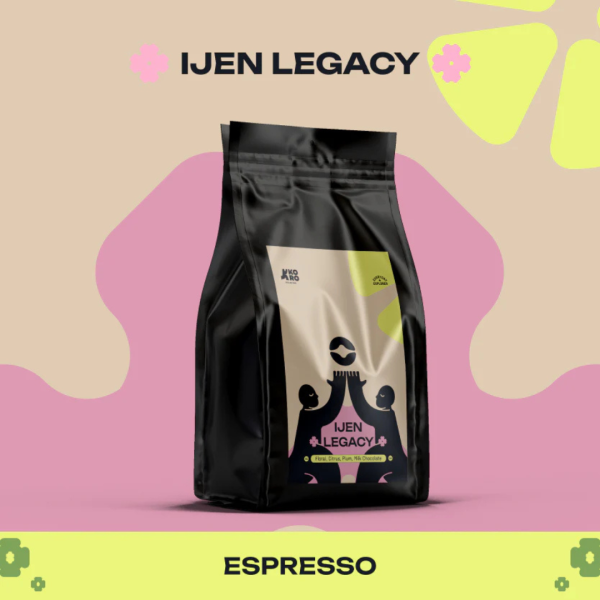 Ijen Legacy Indonesian specialty espresso coffee beans by Koro Roasters Everyday Explorer series whole bean coffee bag